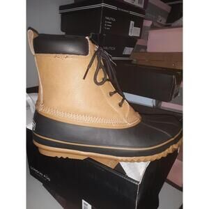 London Fog Ashford 2 TAN Waterproof Shell Winter Boots Mens Sz 12 M#00p